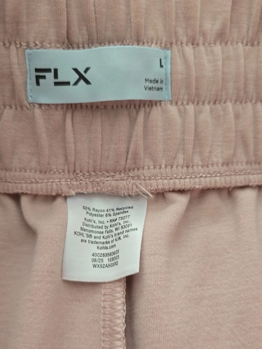 FLX Pink Cropped Sweatshirt and Jogger Set